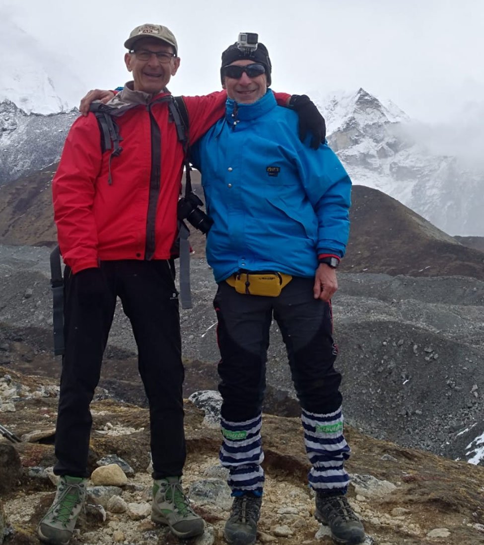 Franco and His Friend at Everest Three Pass Trekking